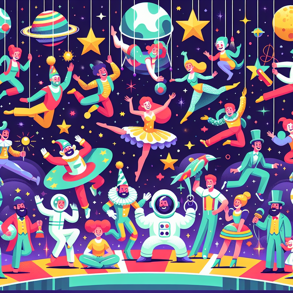 Outer Space Circus Painting Number Kit