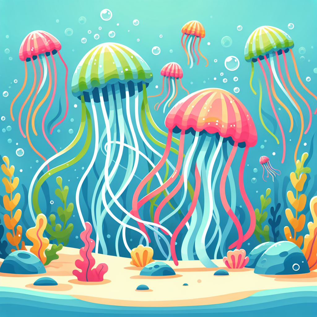 Underwater Disco With Dancing Jellyfish Paint By Numbers Art