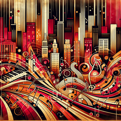 Retro City Jazz Groove DIY Paint By Numbers