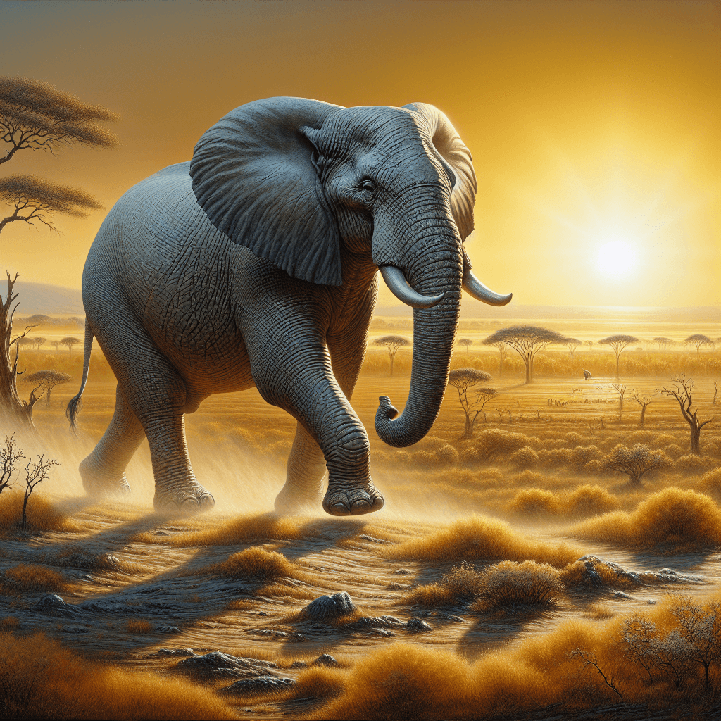 Elephant's Majestic Stroll Painting By Numbers Kit