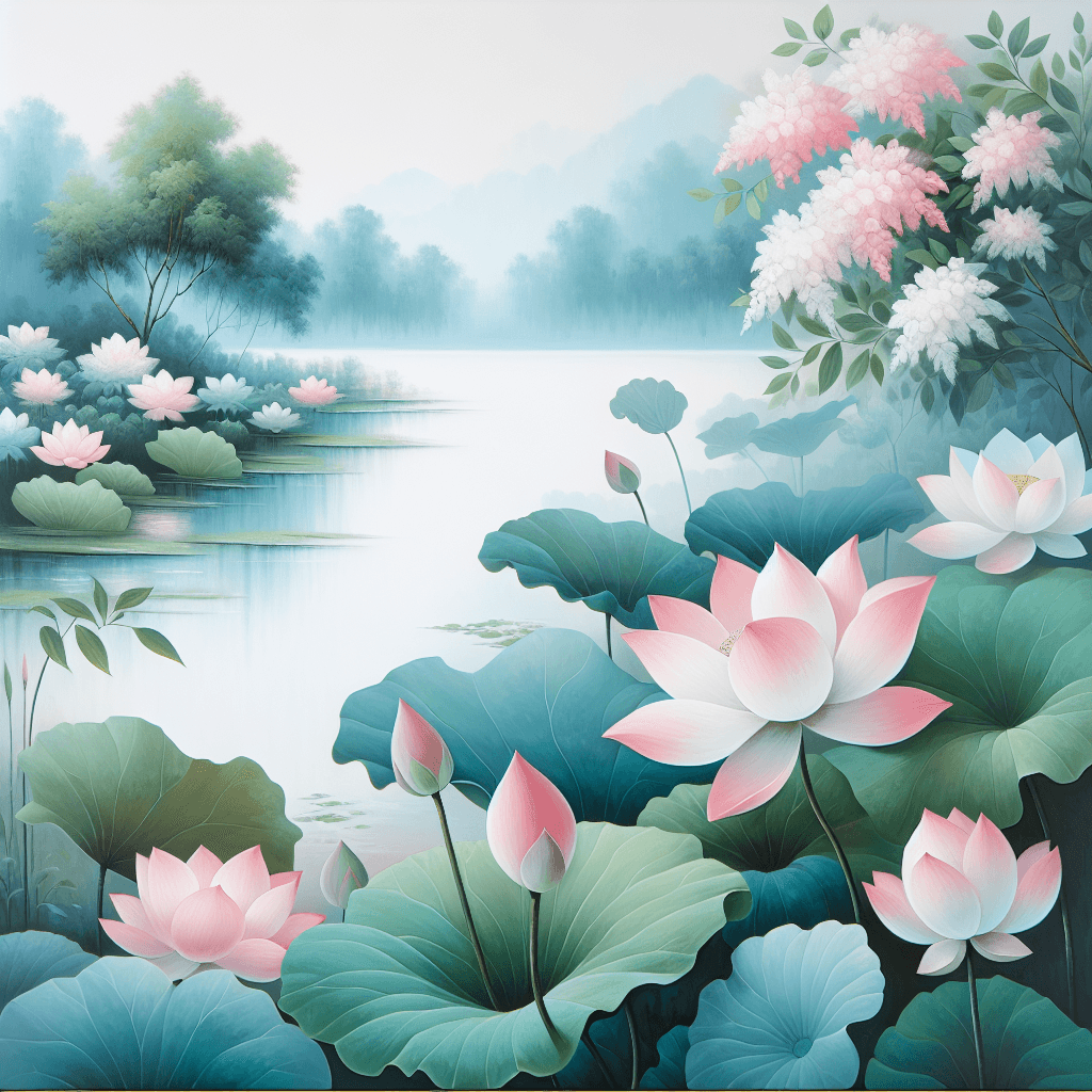 Serene Lotus Retreat Paint By Numbers Art