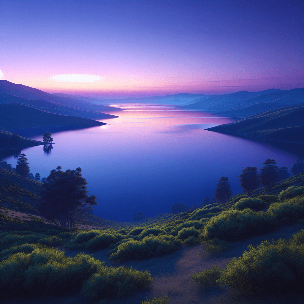 Serene Waterscape Retreat Number Painting