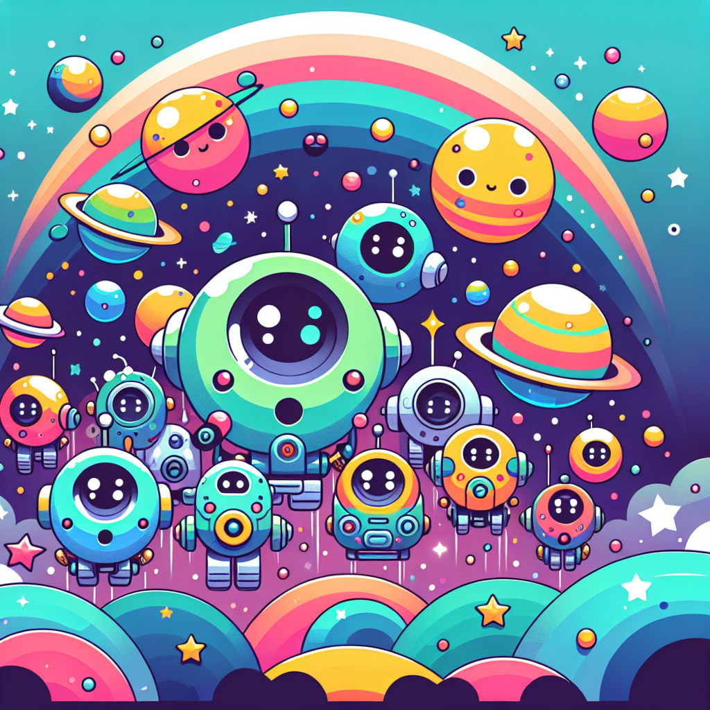 Galactic Robot Explorers Paint By Number