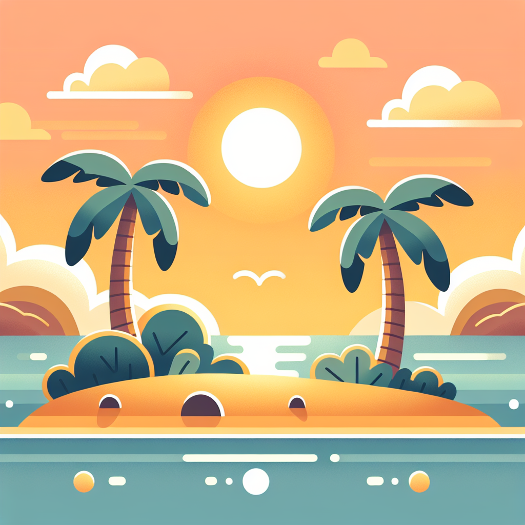 Sunset Island Getaway Paint By Color