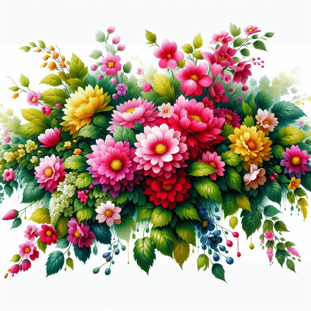 Vibrant Floral Cascade Paint By Color