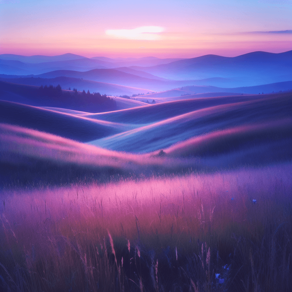 Dreamy Twilight Meadows Paint By Numbers Art