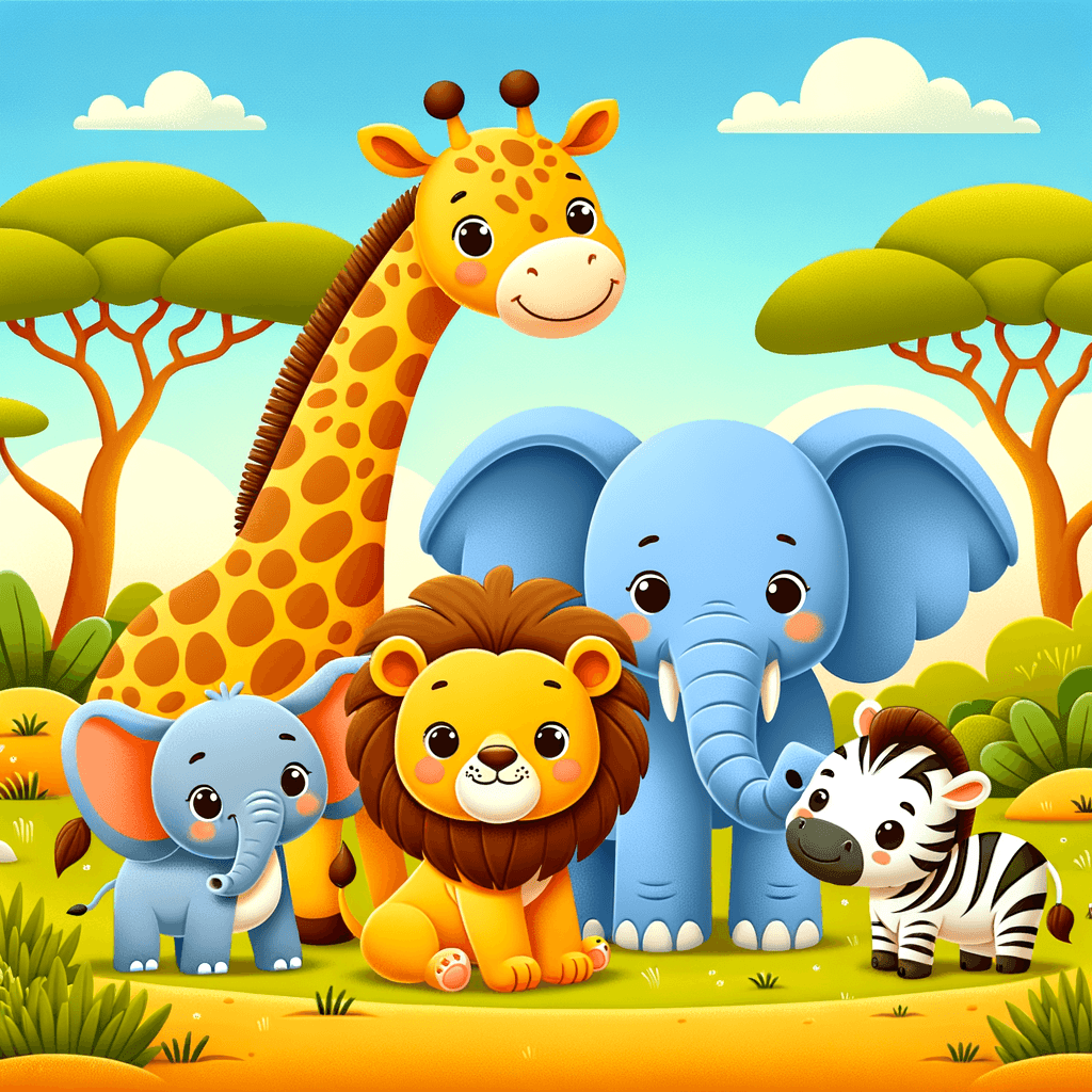 Charming Safari Friends Paint By Number