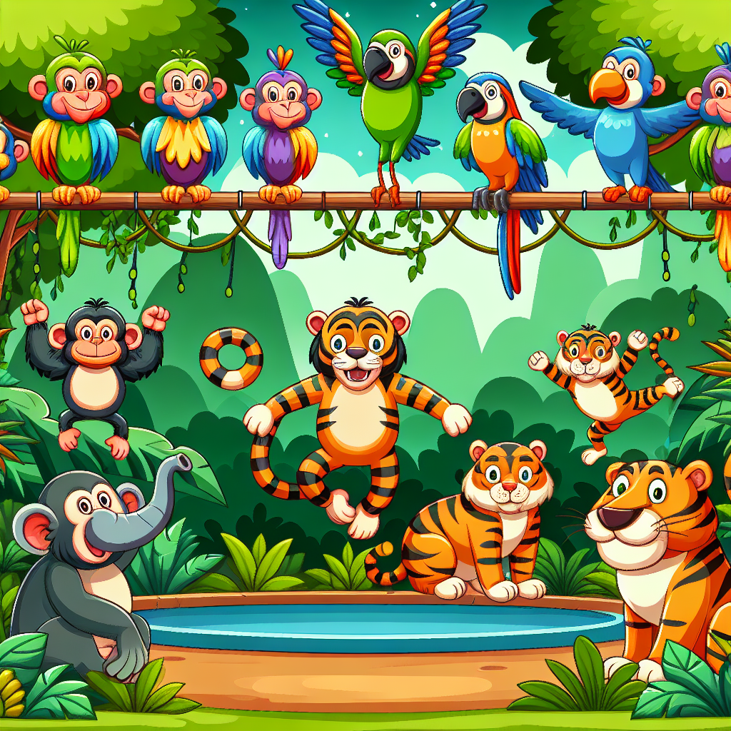 Joyful Jungle Gymnastics DIY Paint By Numbers
