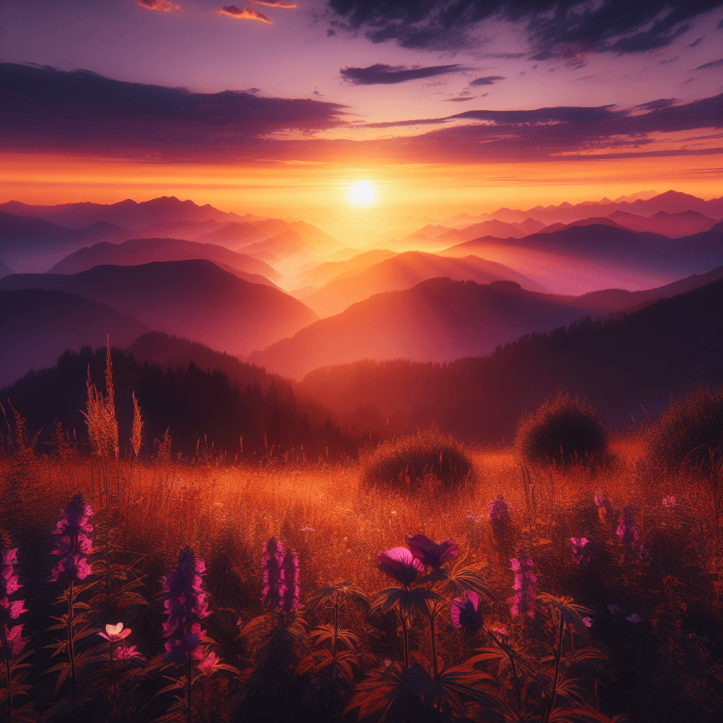 Majestic Sunset Overlook Painting Number Kit
