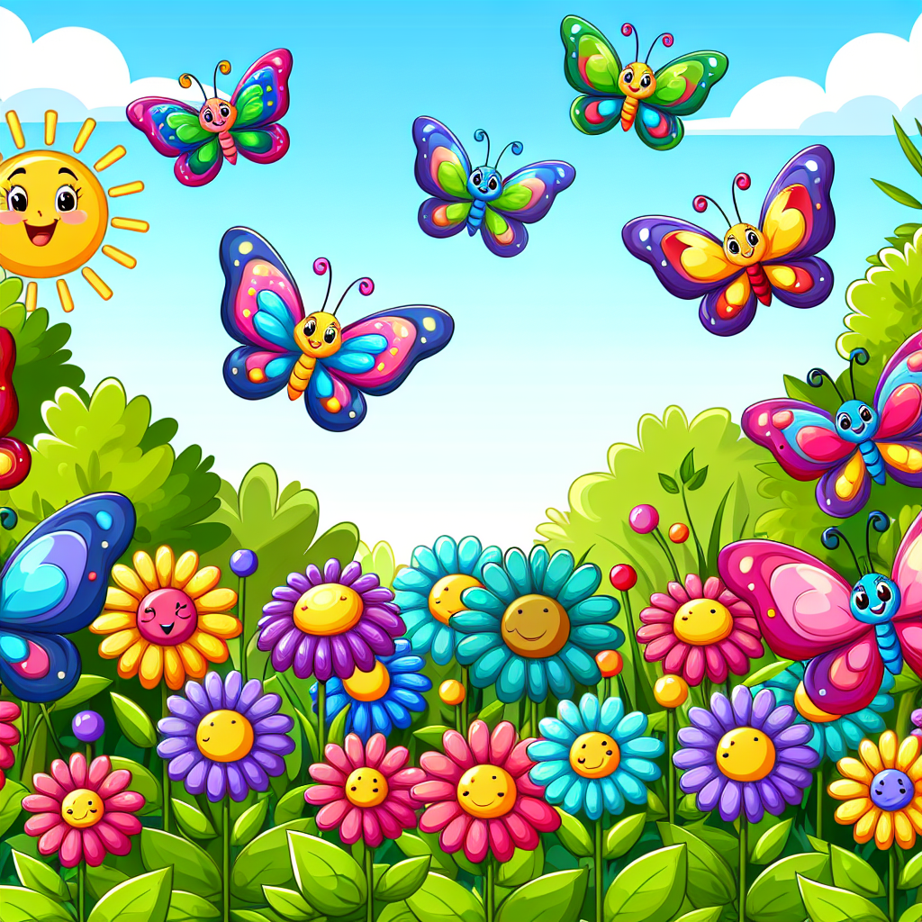 Colorful Garden Of Butterflies Paint By Numbers Kits