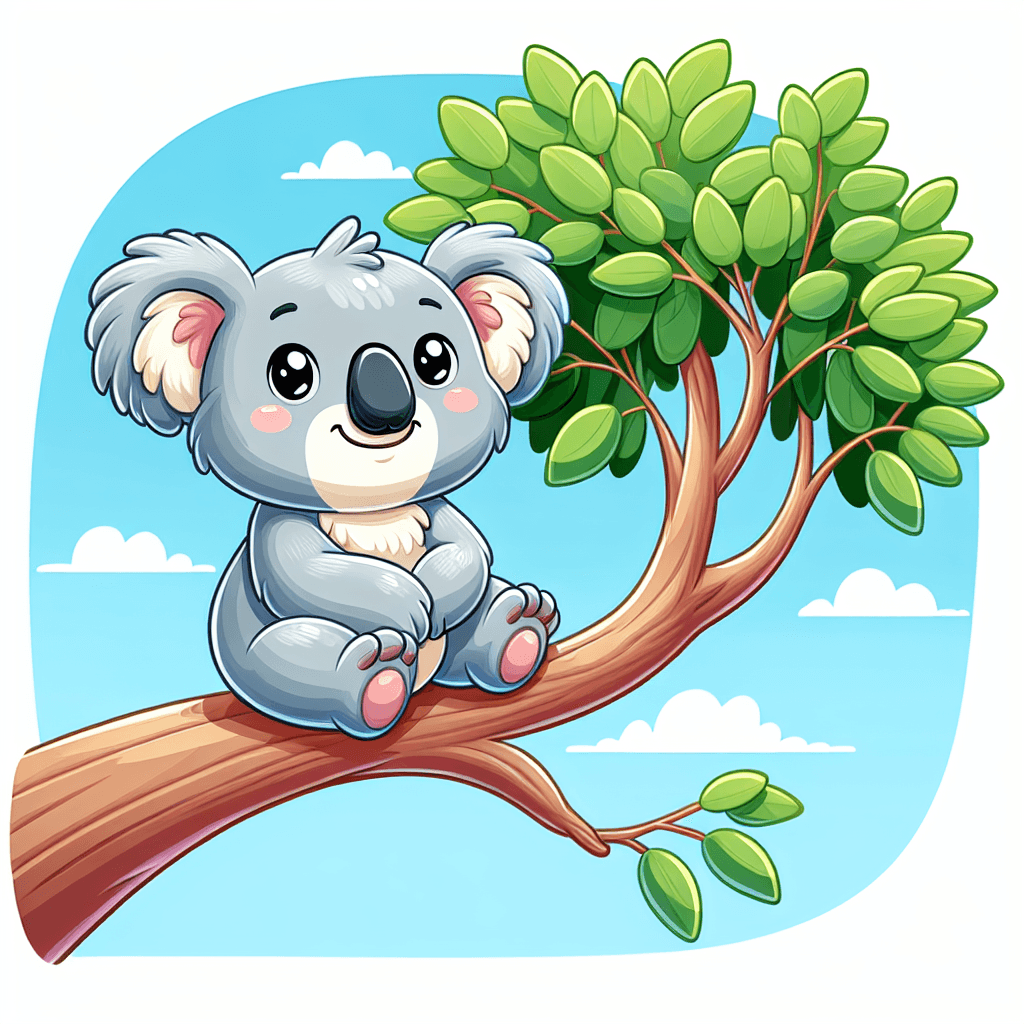 Curious Koala In The Trees Number Painting