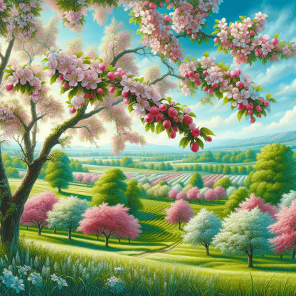 Blossoming Orchard Dream DIY Paint By Numbers