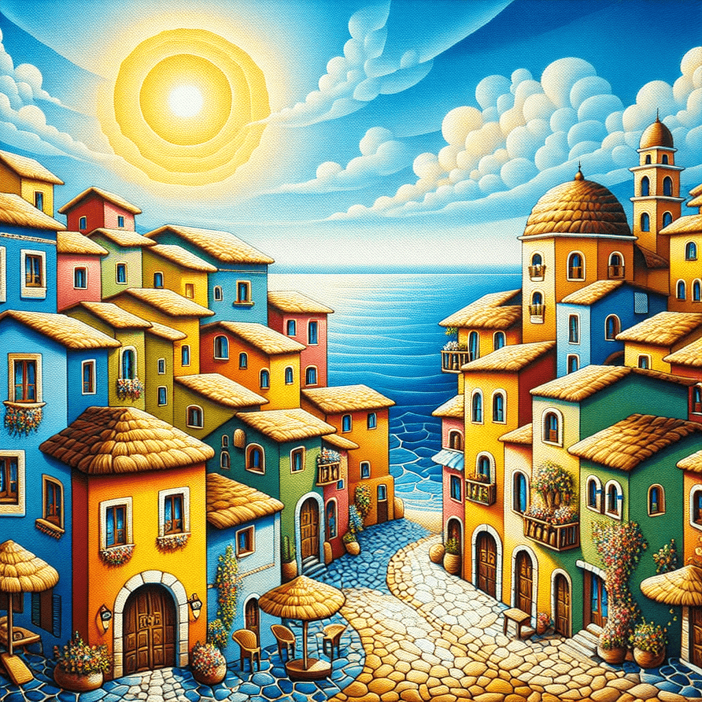 Sunkissed Mediterranean Village DIY Paint By Numbers