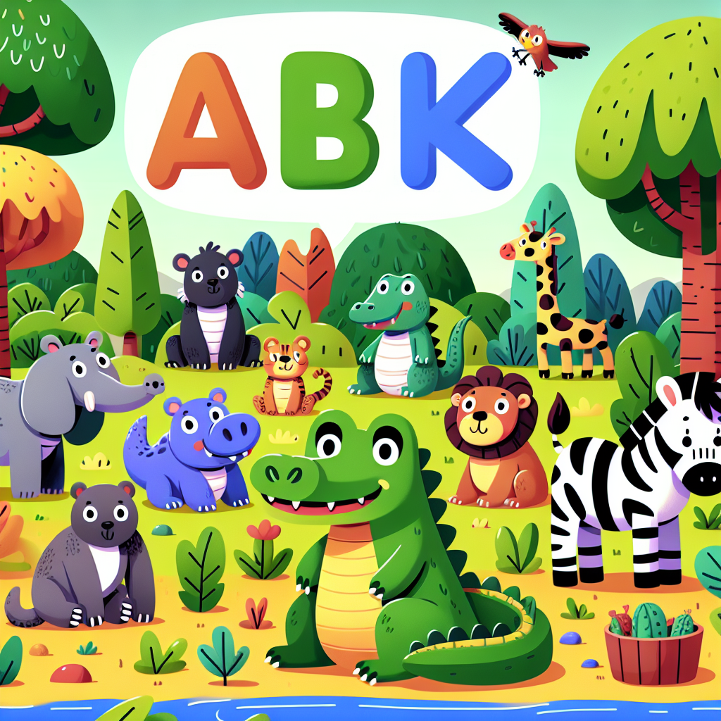 Jungle Alphabet Safari DIY Paint By Numbers
