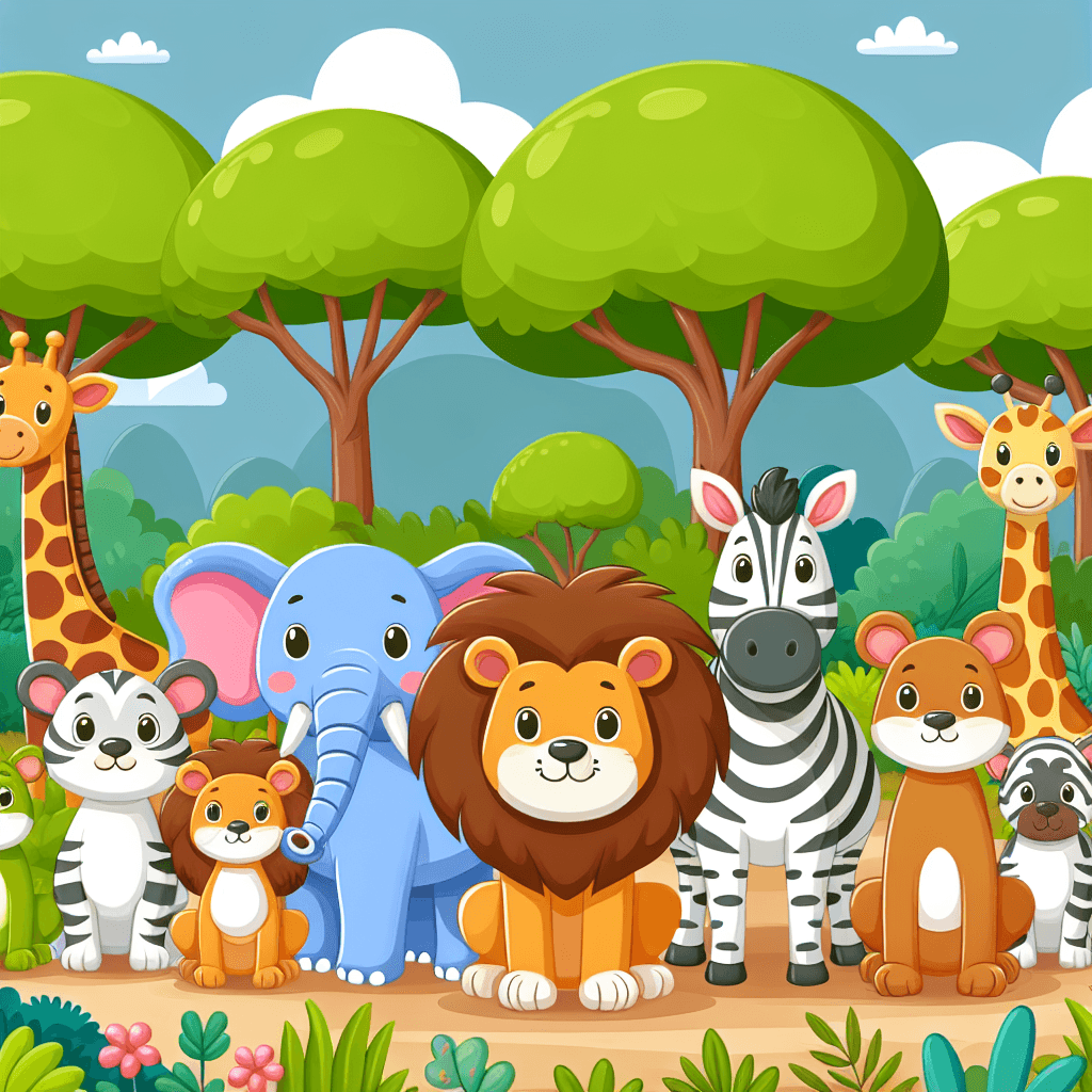 Zoo Animals In The Wild Paint By Numbers
