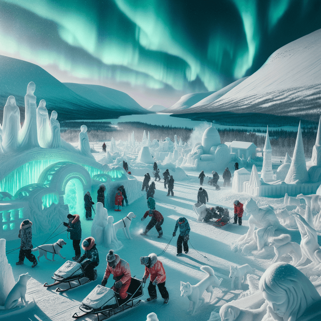 Kiruna Snow Festival - Sweden Painting Number Kit