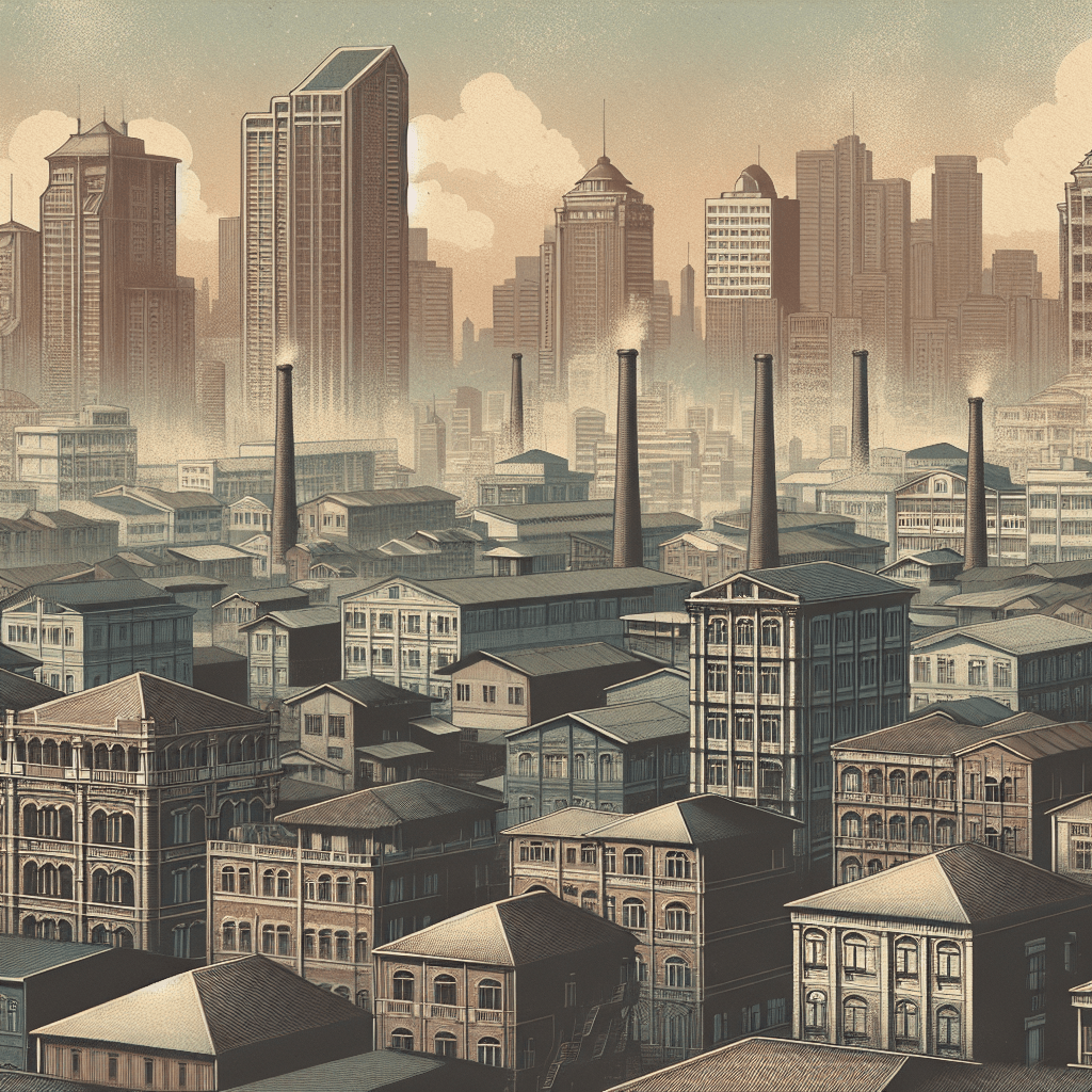 Vintage Urban Skyline DIY Paint By Numbers