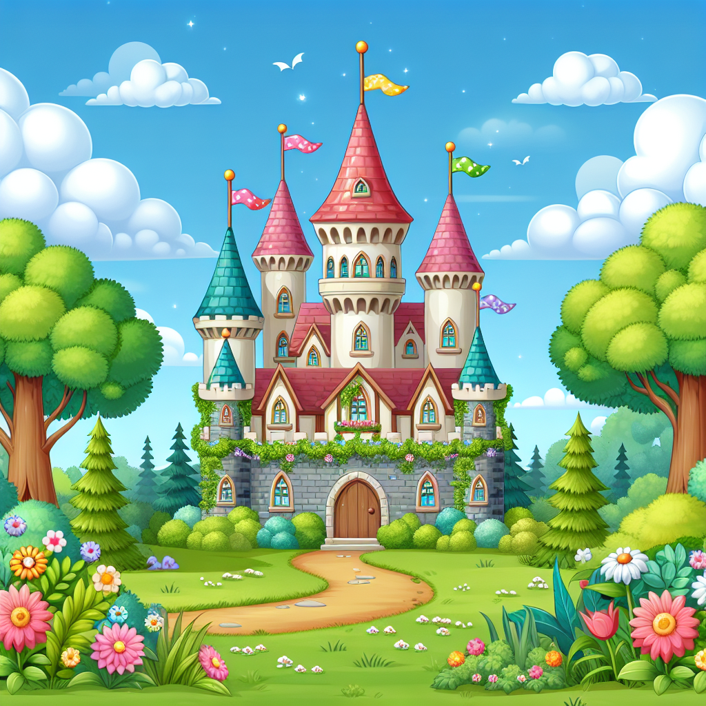 Friendly Fairy Tale Castles Painting By Numbers Kit