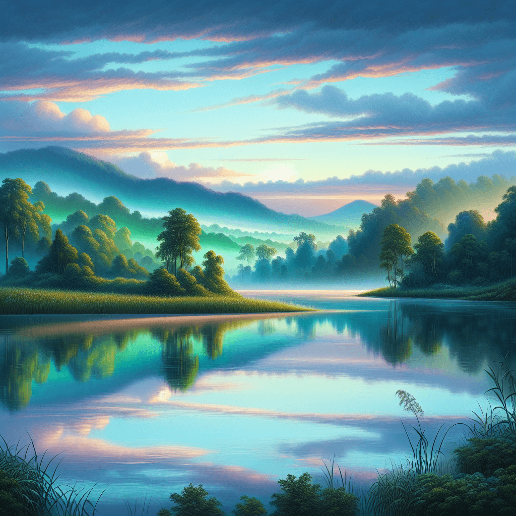 Calm Lake At Dawn DIY Paint By Numbers