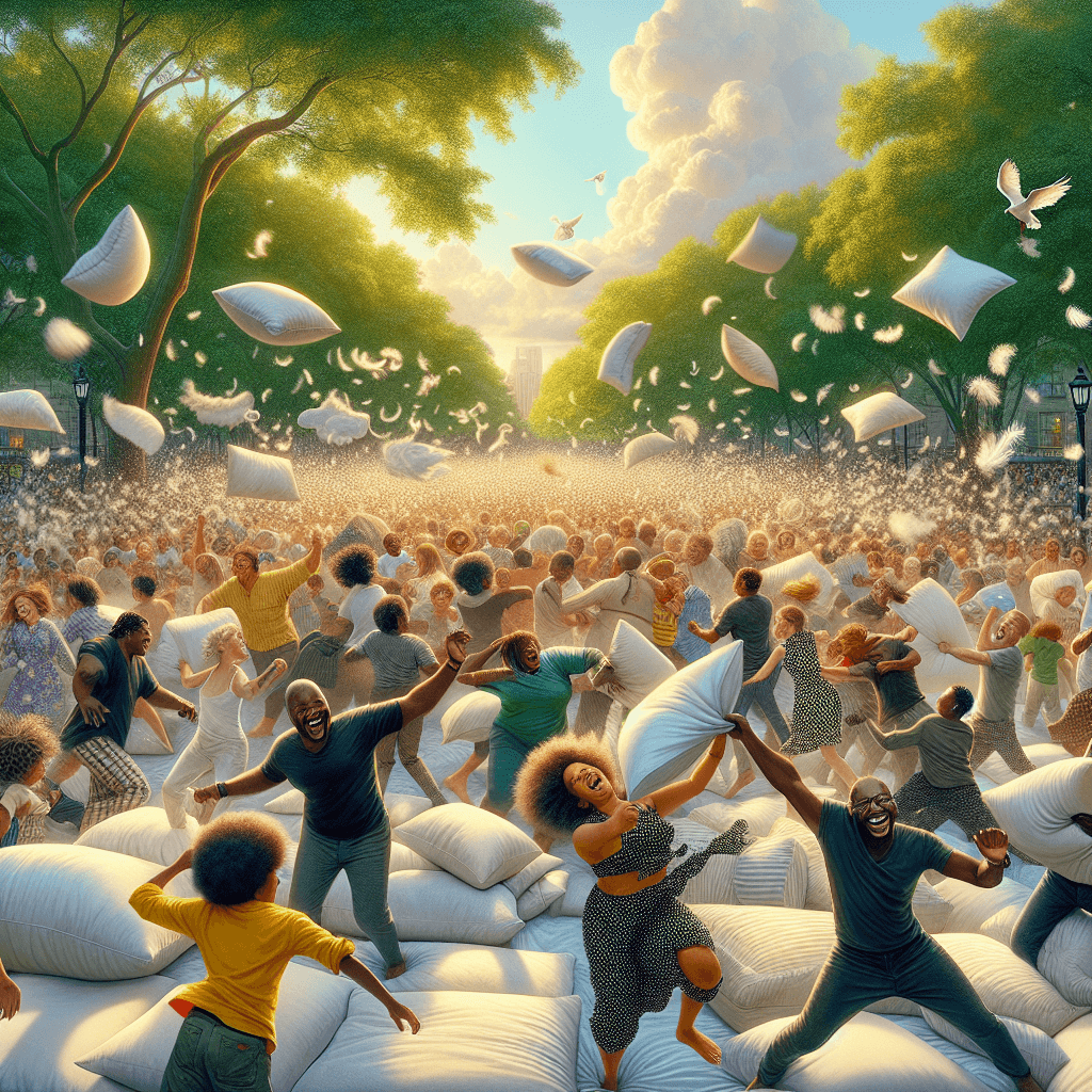 Pillow Fight Day Paint By Numbers Art