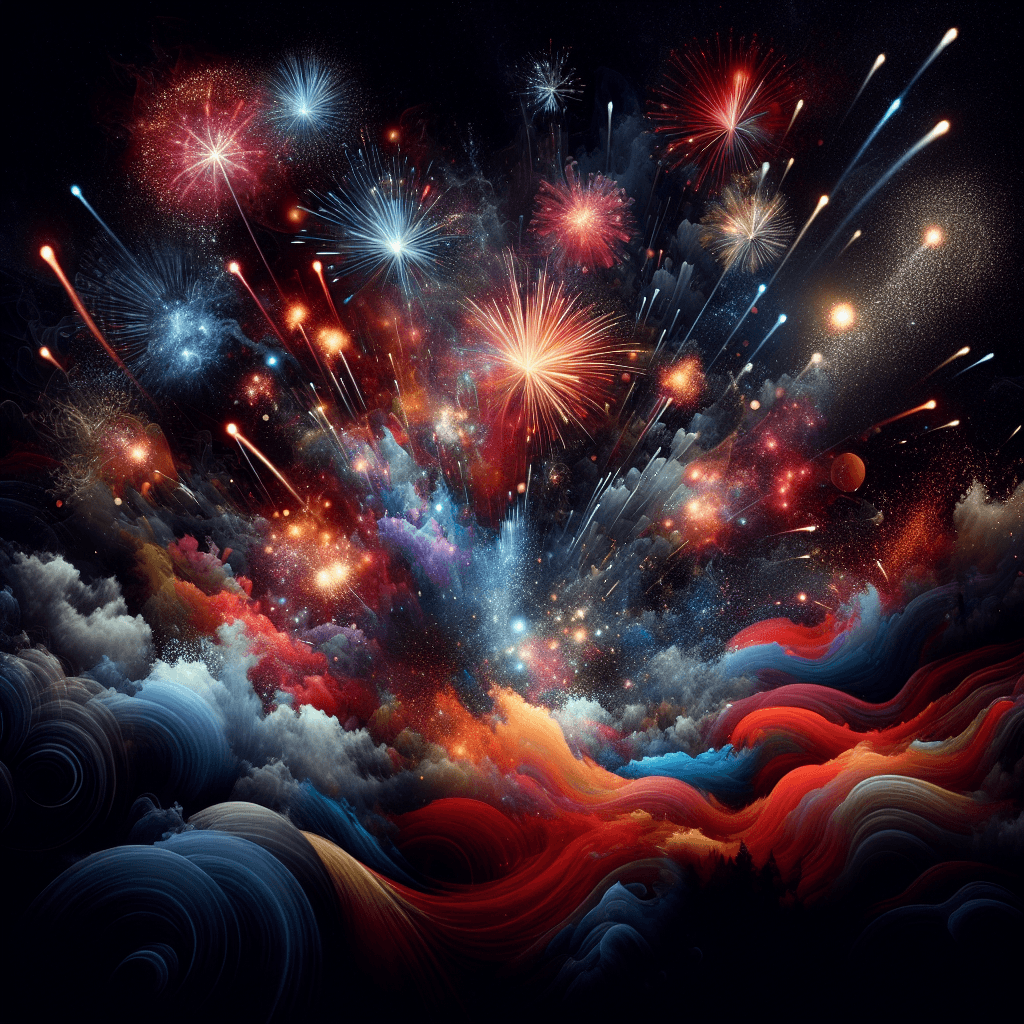 Spectacular Fireworks Display DIY Paint By Numbers