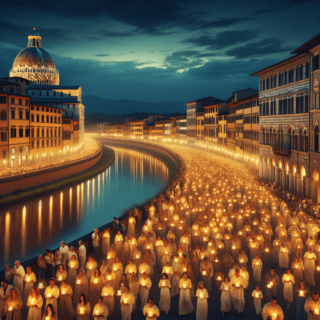 Luminara Di San Ranieri - Pisa, Italy Numbered Painting Kits