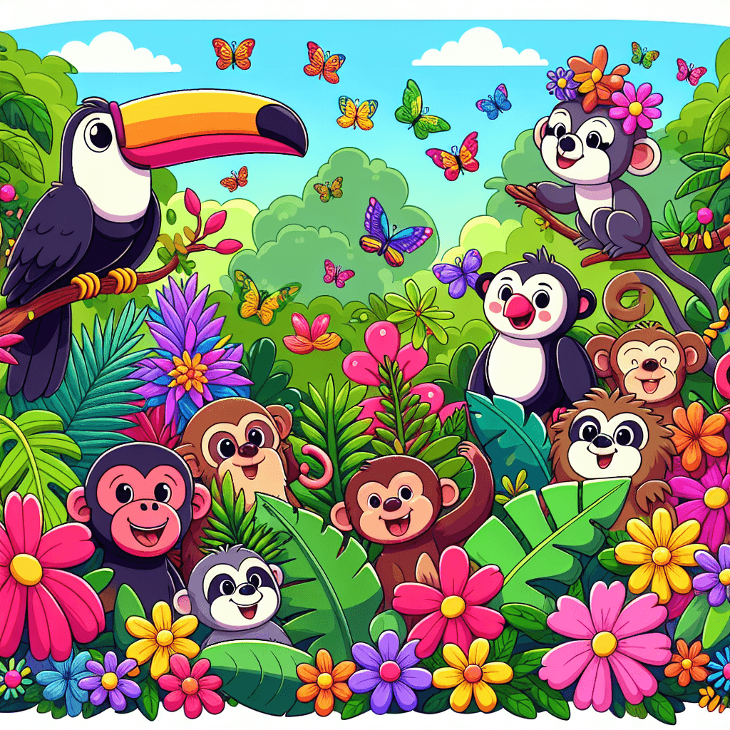 Colorful Rainforest Adventure Number Painting