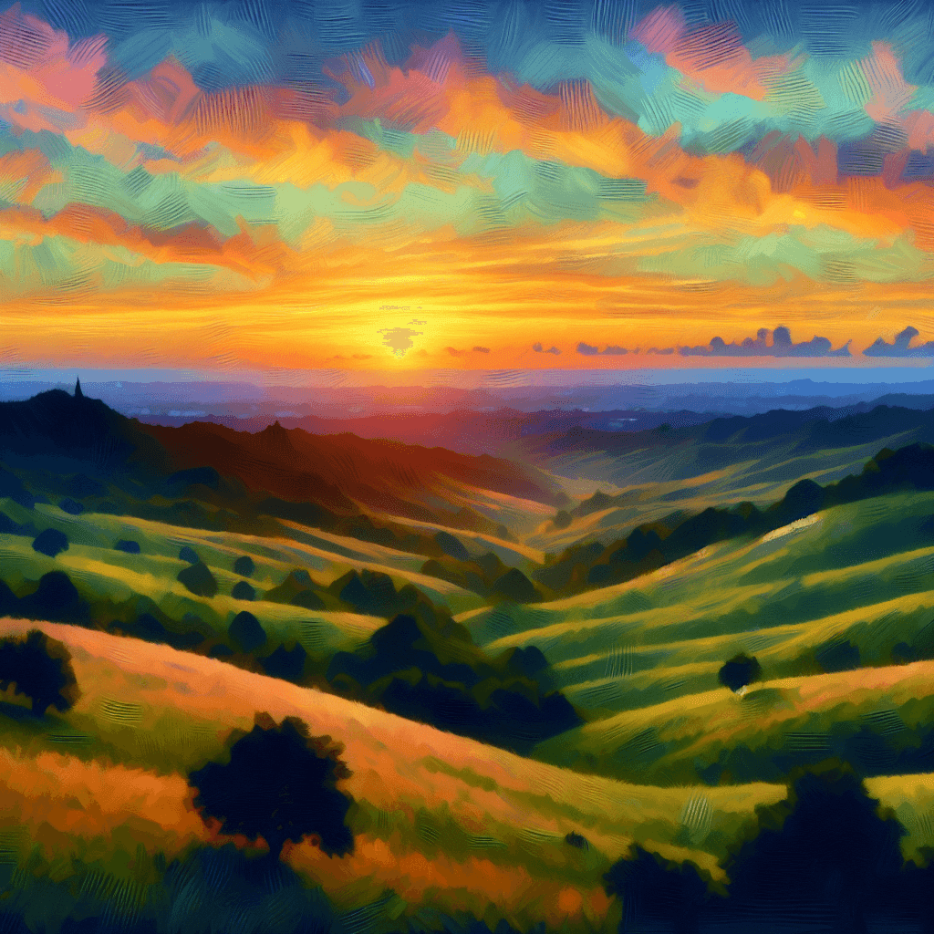 Sunset Dreamscape Paint By Numbers Art