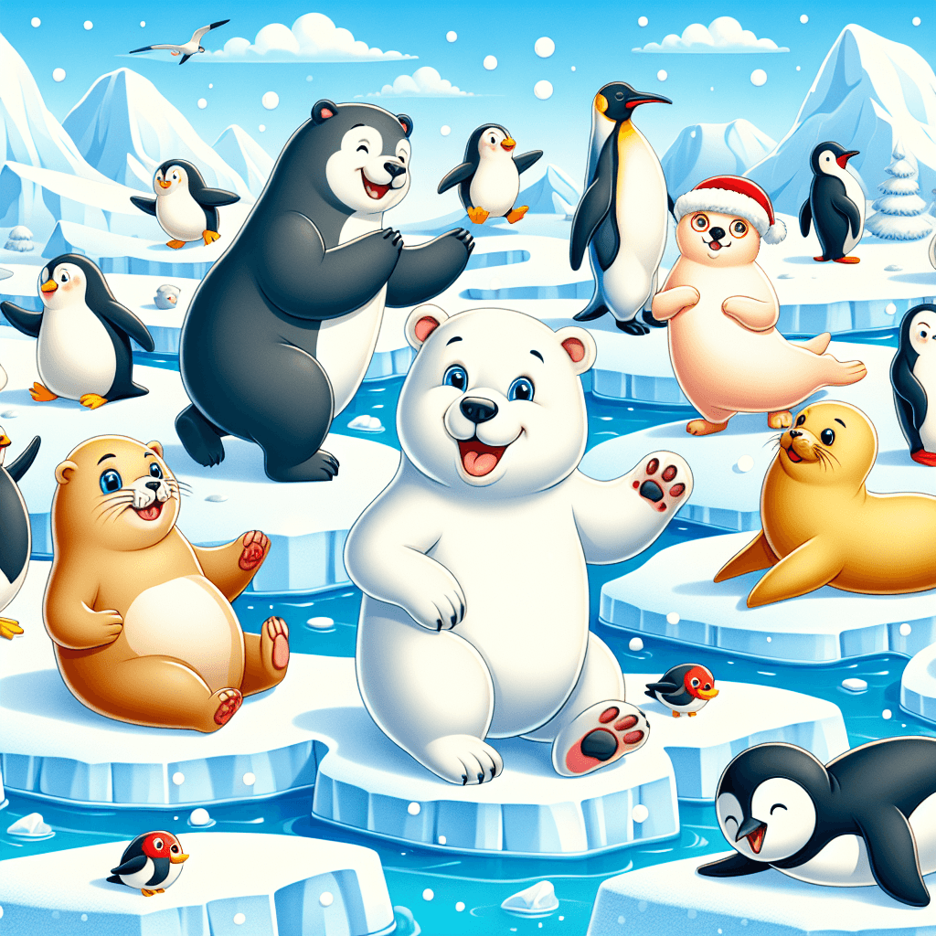 Playful Polar Pals Paint By Numbers