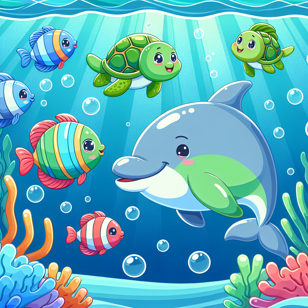 Friendly Underwater Friends Paint By Numbers Art
