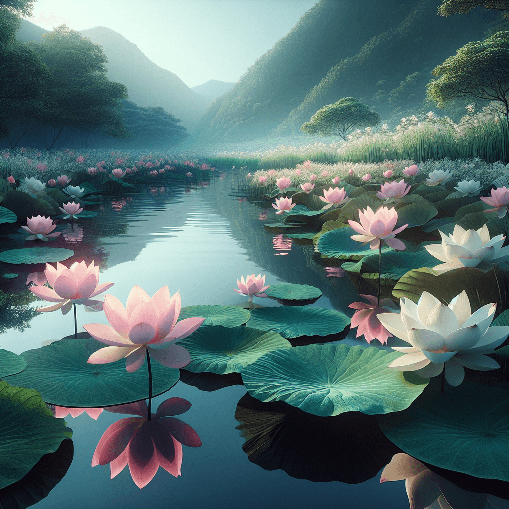 Luminous Lotus Lake Paint By Numbers Kits