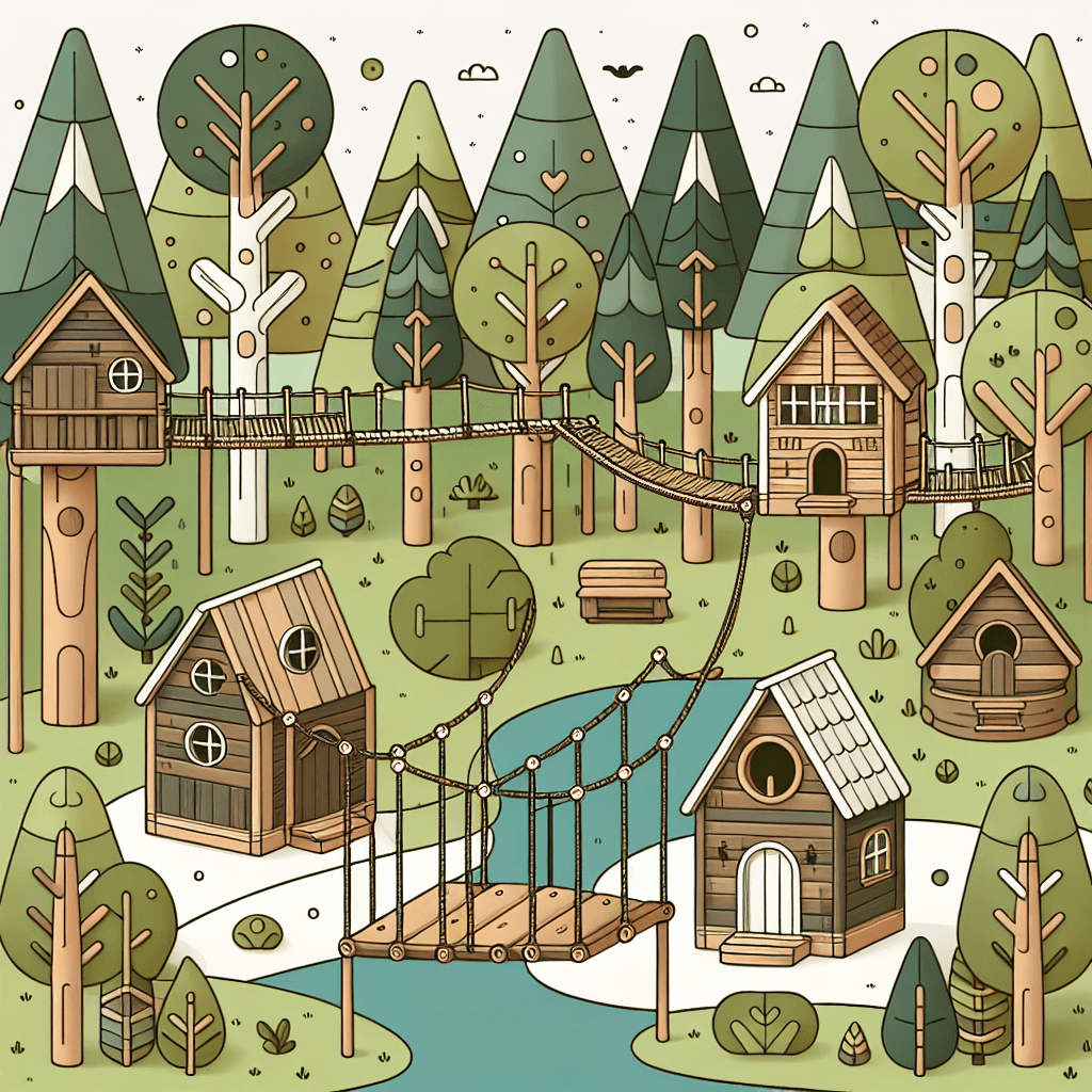 Whimsical Treehouse Village Numbered Painting Kits