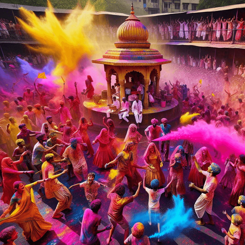 Holi Festival - Mumbai, India Paint By Number