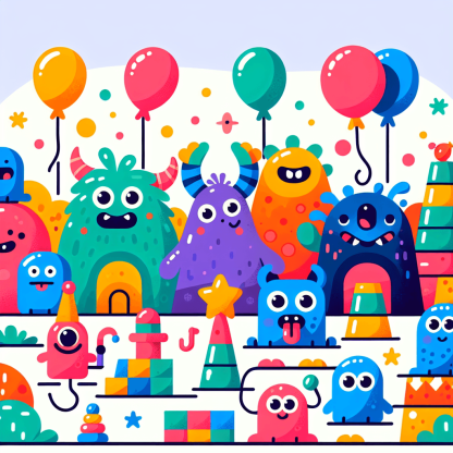 Silly Monster Mashup DIY Paint By Numbers