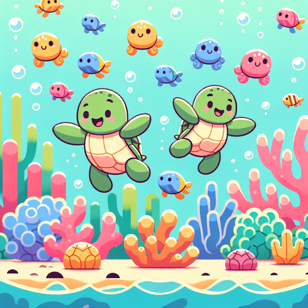 Tropical Turtle Tango Paint By Number