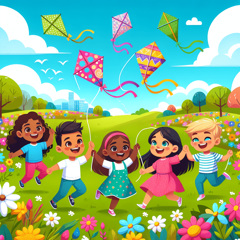 Bouncy Adventure With Kites Number Painting