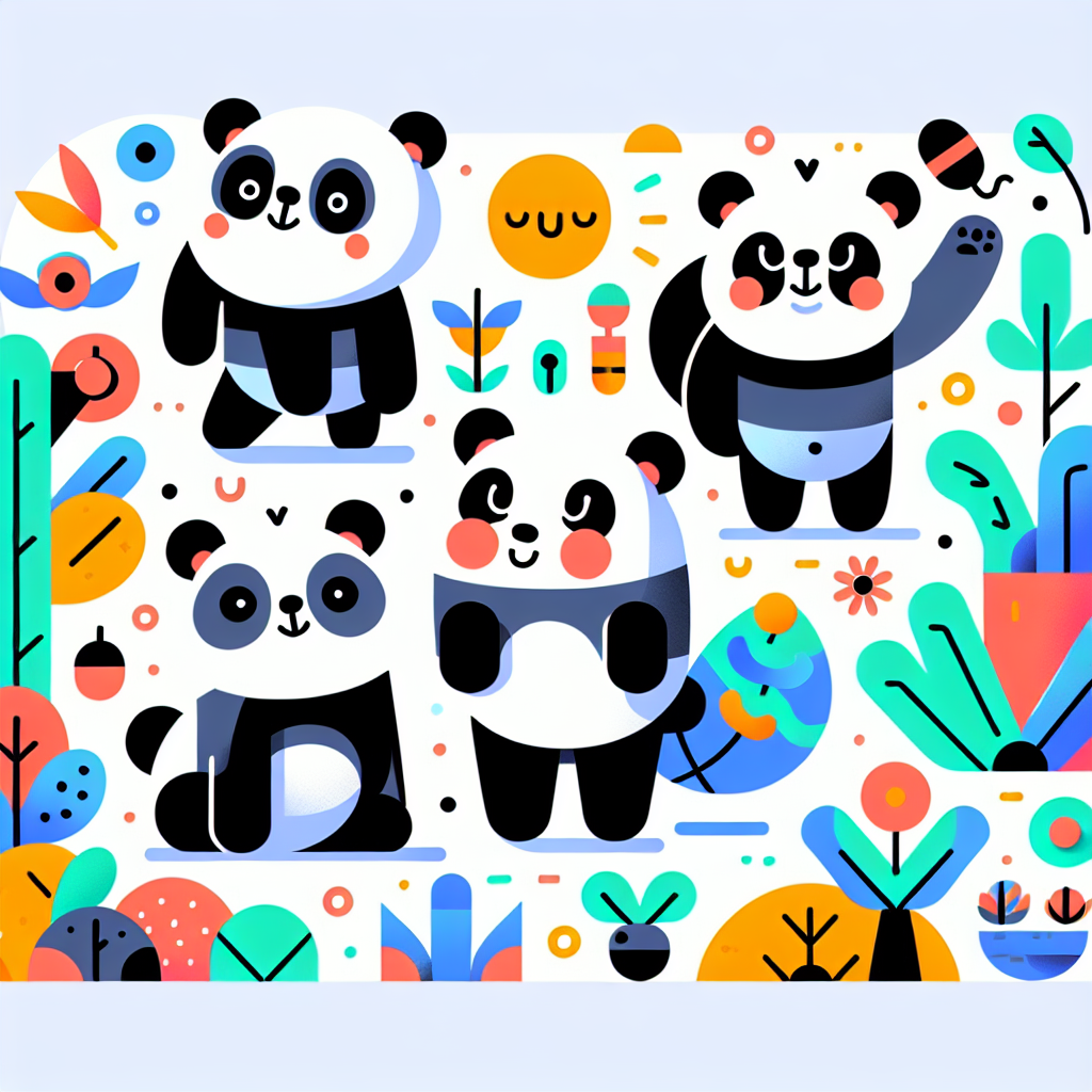 Pop Art Pandas Paint By Color