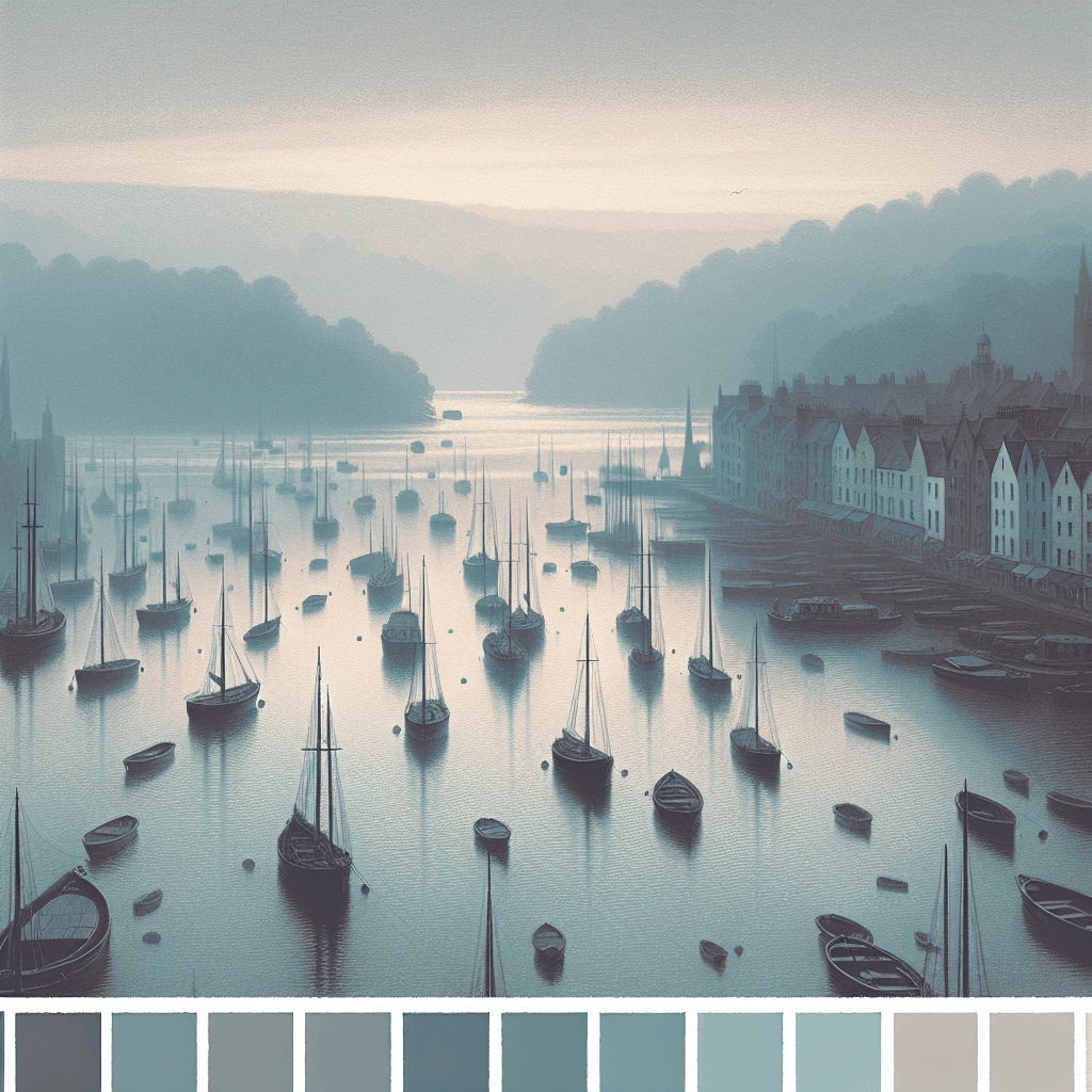 Mystical Harbor Dawn Numbered Painting Kits