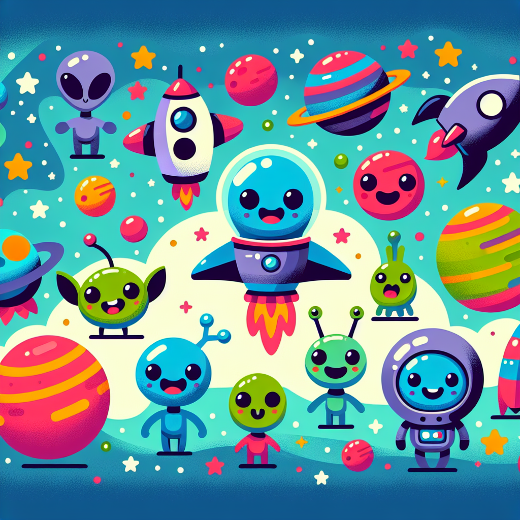 Space Explorer Friends Paint By Numbers Art