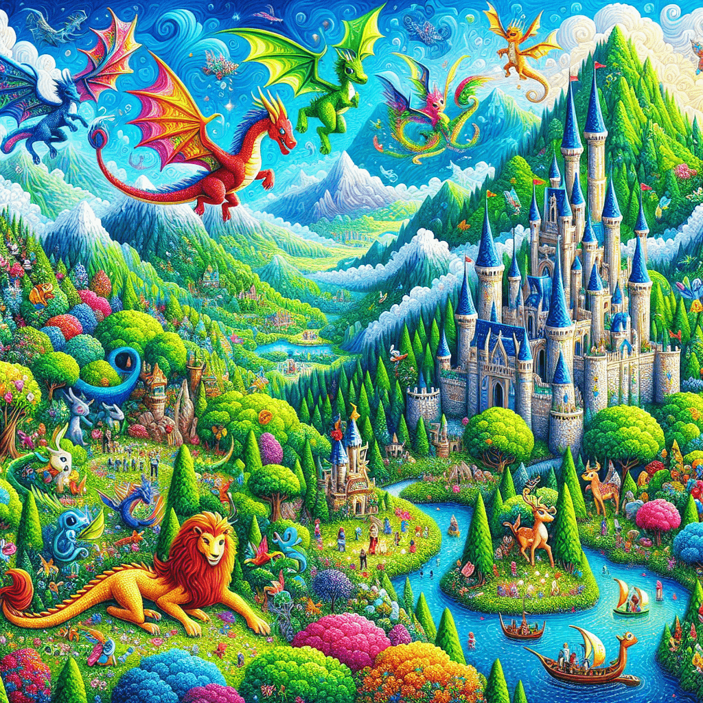 Exciting Fantasy World Paint By Numbers Kits