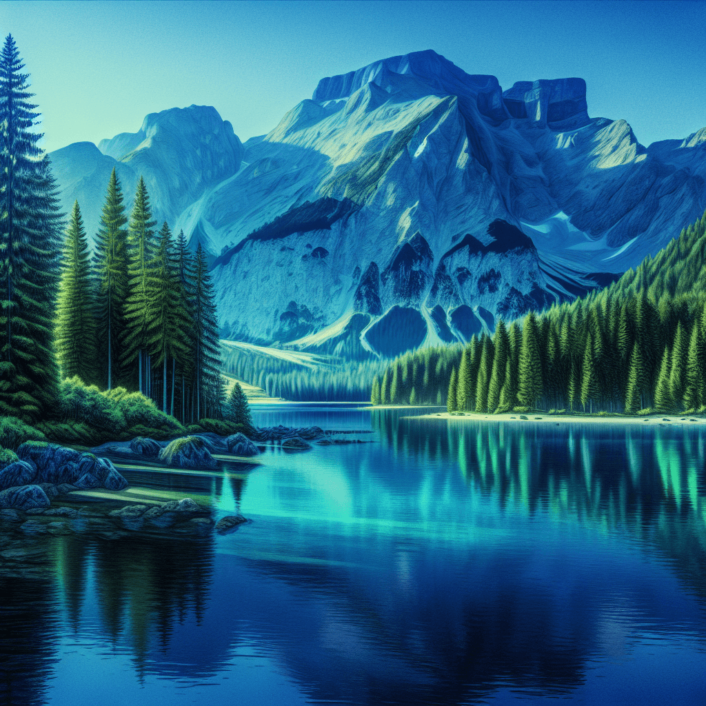 Sapphire Lake Serenity DIY Paint By Numbers