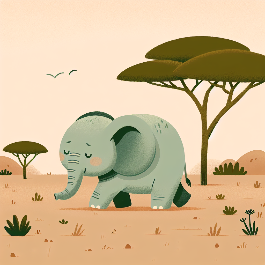 Gentle Elephant Stroll Painting Number Kit