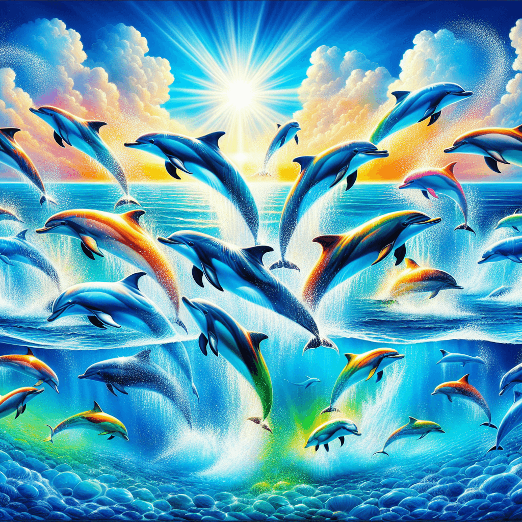 Dancing Dolphins In Paradise Paint By Number