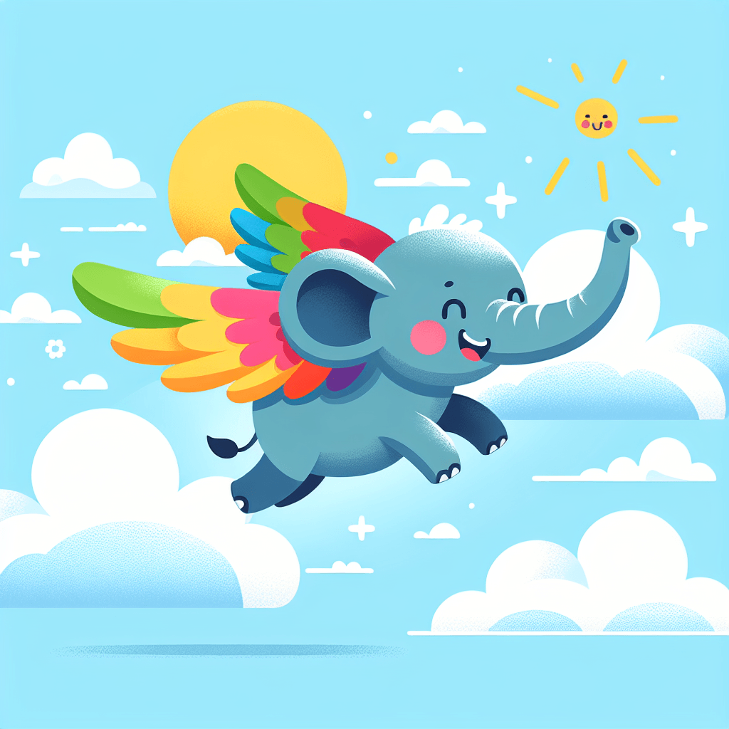 Fanciful Flying Elephant Paint By Numbers