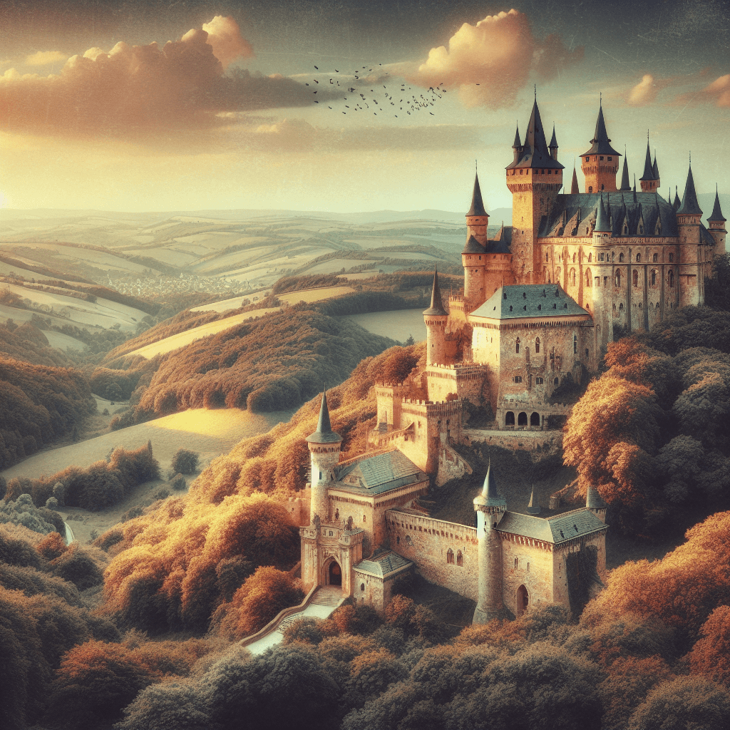 Medieval Castle Panorama DIY Paint By Numbers