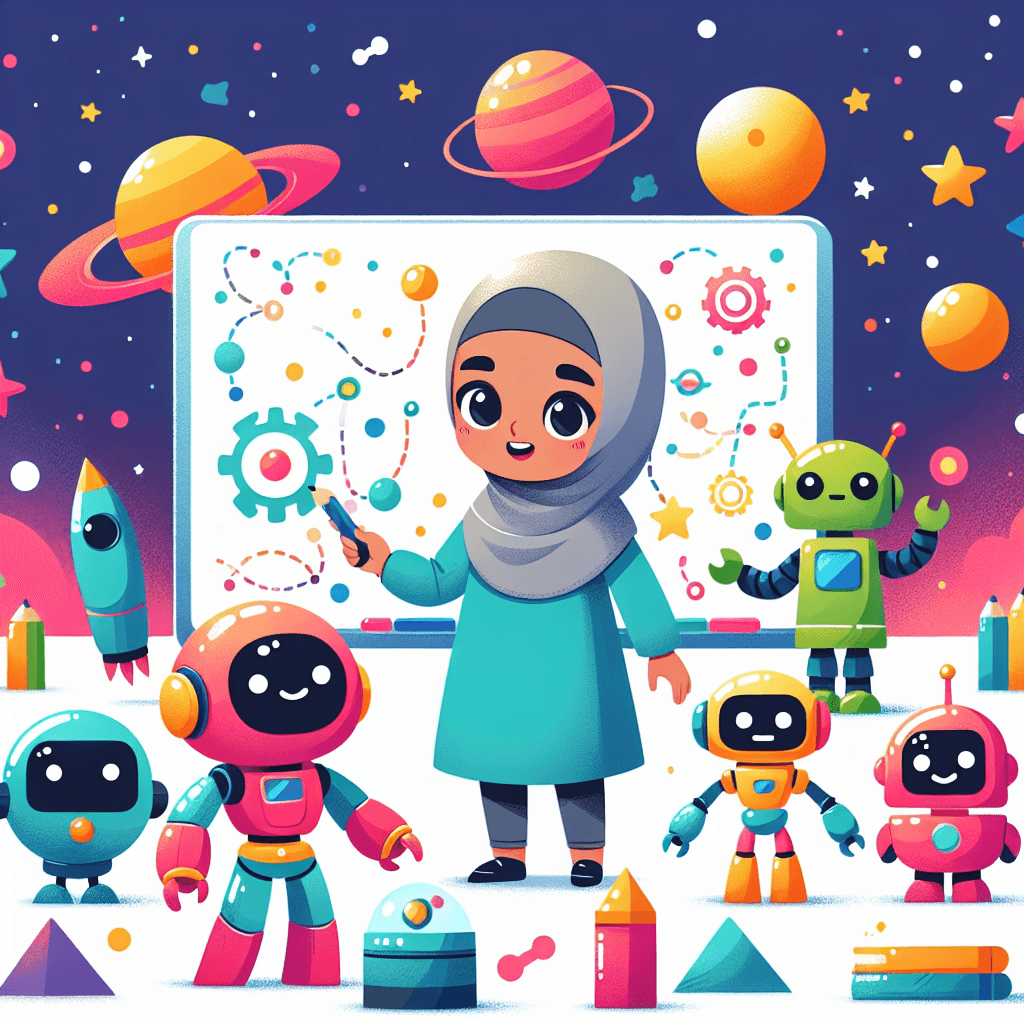 Robot Universe Exploration Paint By Color