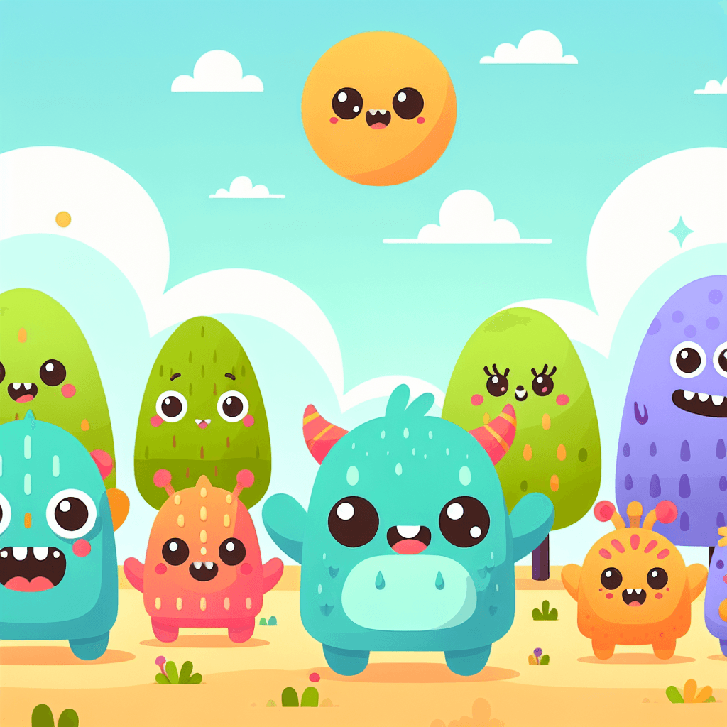 Cute Little Monsters Painting By Numbers Kit