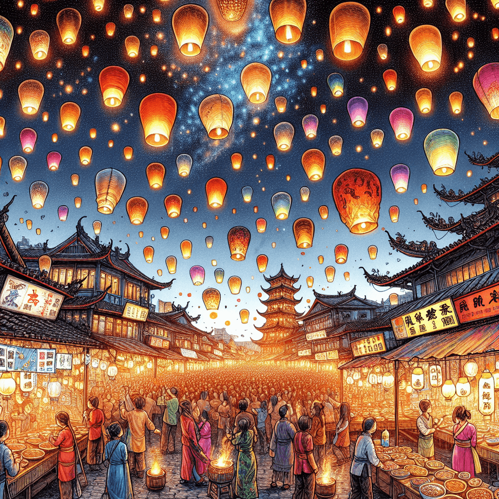 Festival Of The Lanterns - Taiwan Numbered Painting Kits