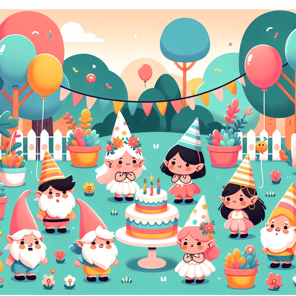 Garden Party Celebration Number Painting