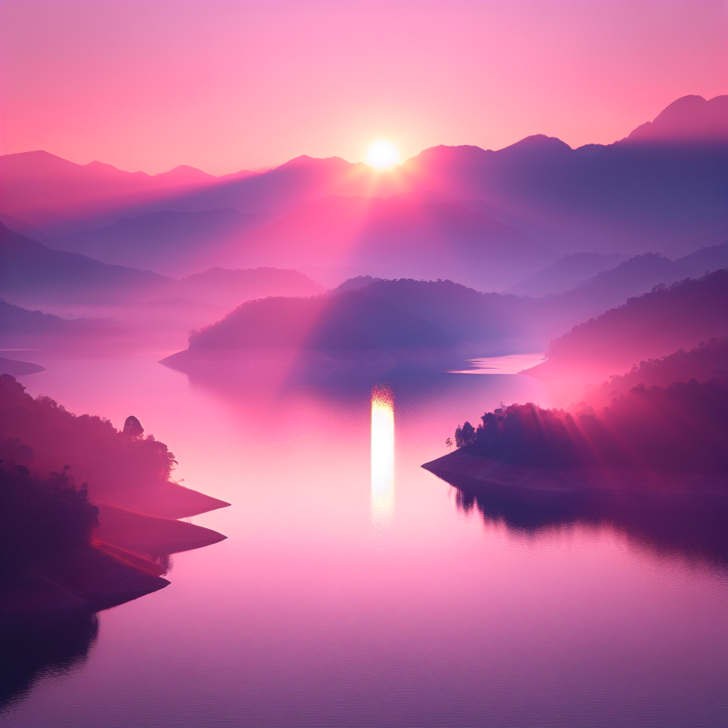 Peaceful Lakeside Sunrise Paint By Numbers Kits